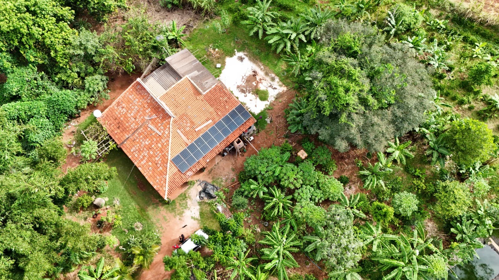 Imagem aérea Sidrolândia MS Agrofloresta Encontro de Biomas